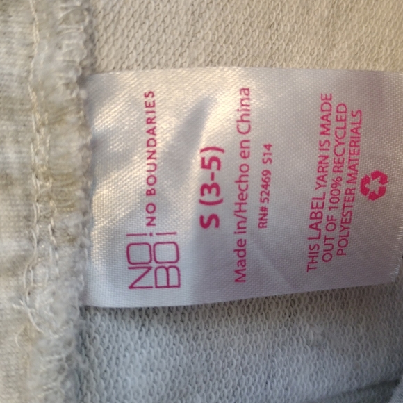 Women's No Boundaries light grey pleated cotton drawstring cheerleader s… - Picture 4 of 5